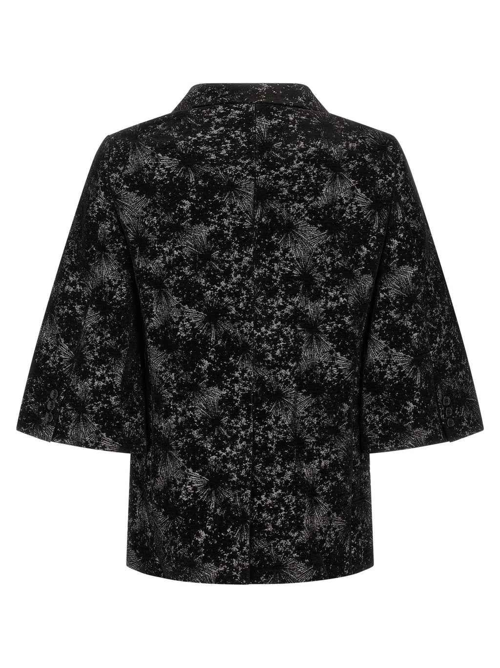 Comme Des Garçons Homme Plus Jacquard Flared-Sleeve Blazer — Black