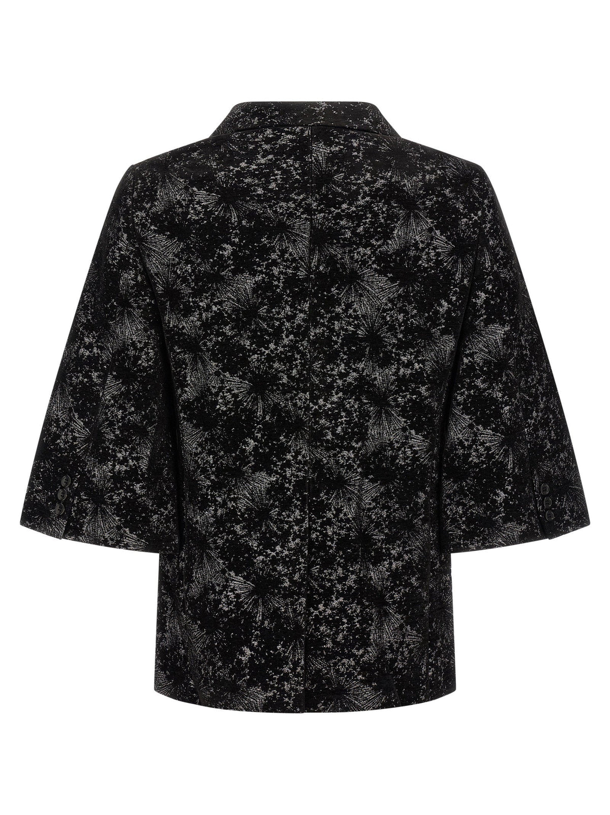 Comme Des Garçons Homme Plus Jacquard Flared-Sleeve Blazer — Black