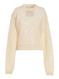 Ramael Open-Knit Bio Cotton Sweater — Cream