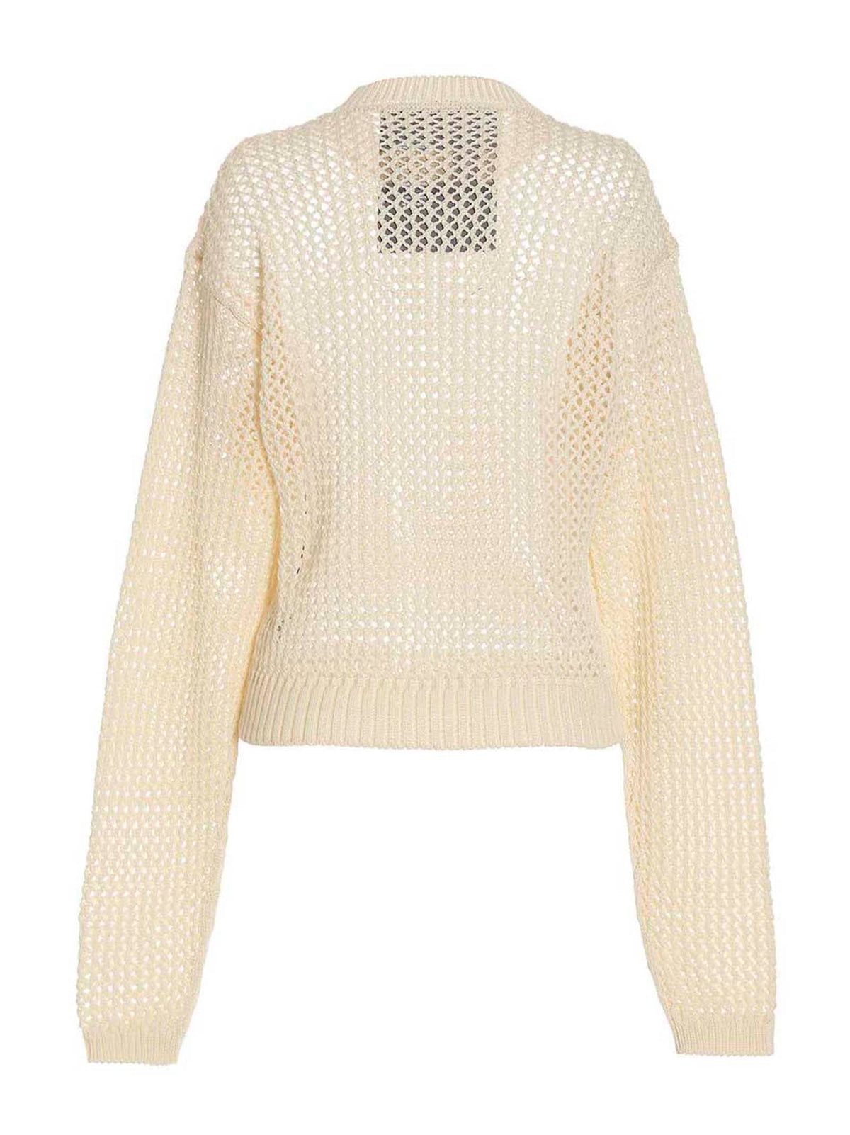 Ramael Open-Knit Bio Cotton Sweater — Cream