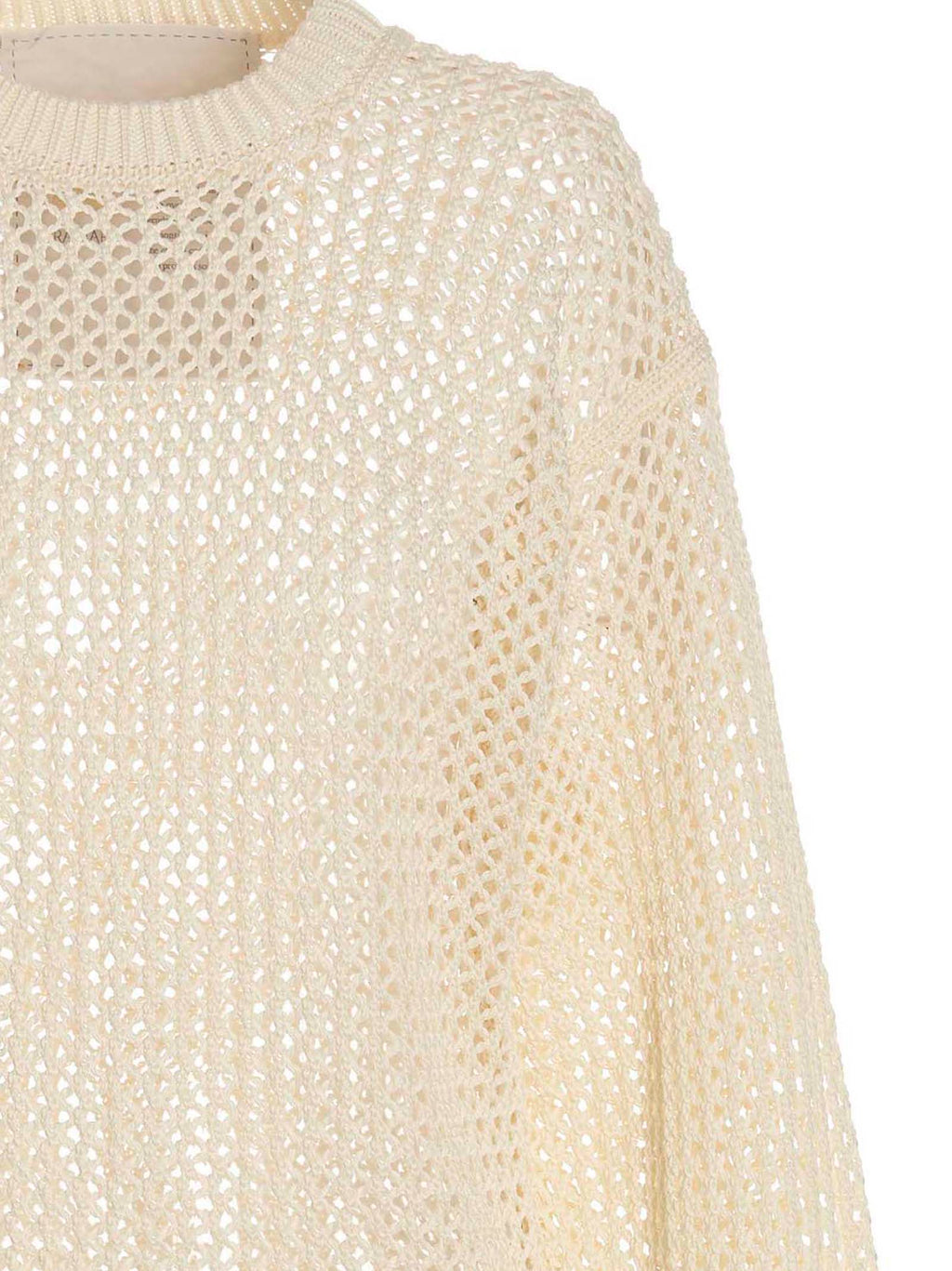 Ramael Open-Knit Bio Cotton Sweater — Cream