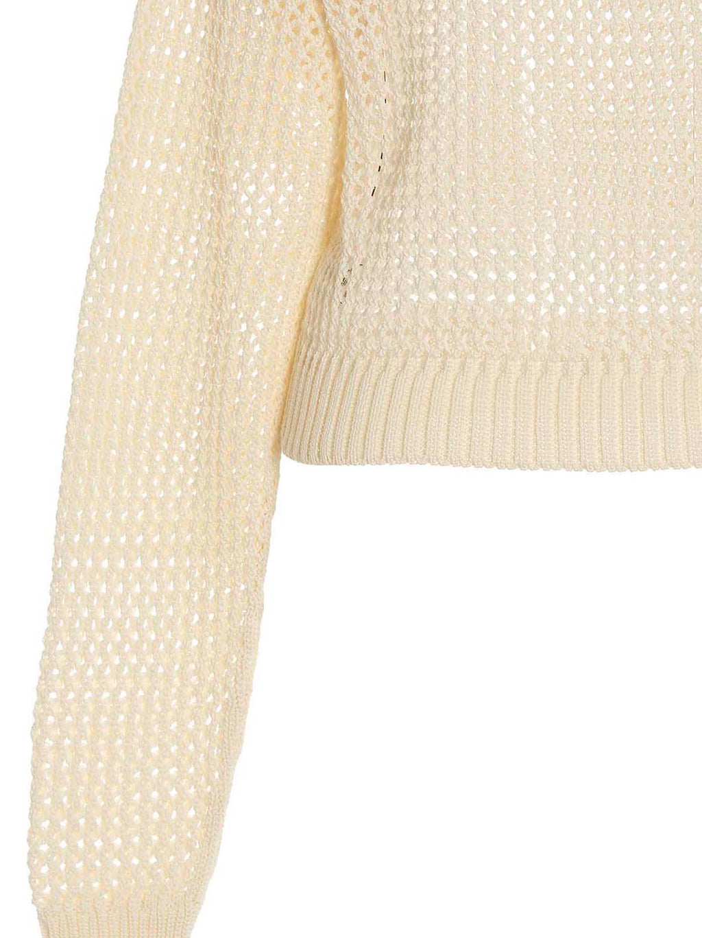 Ramael Open-Knit Bio Cotton Sweater — Cream