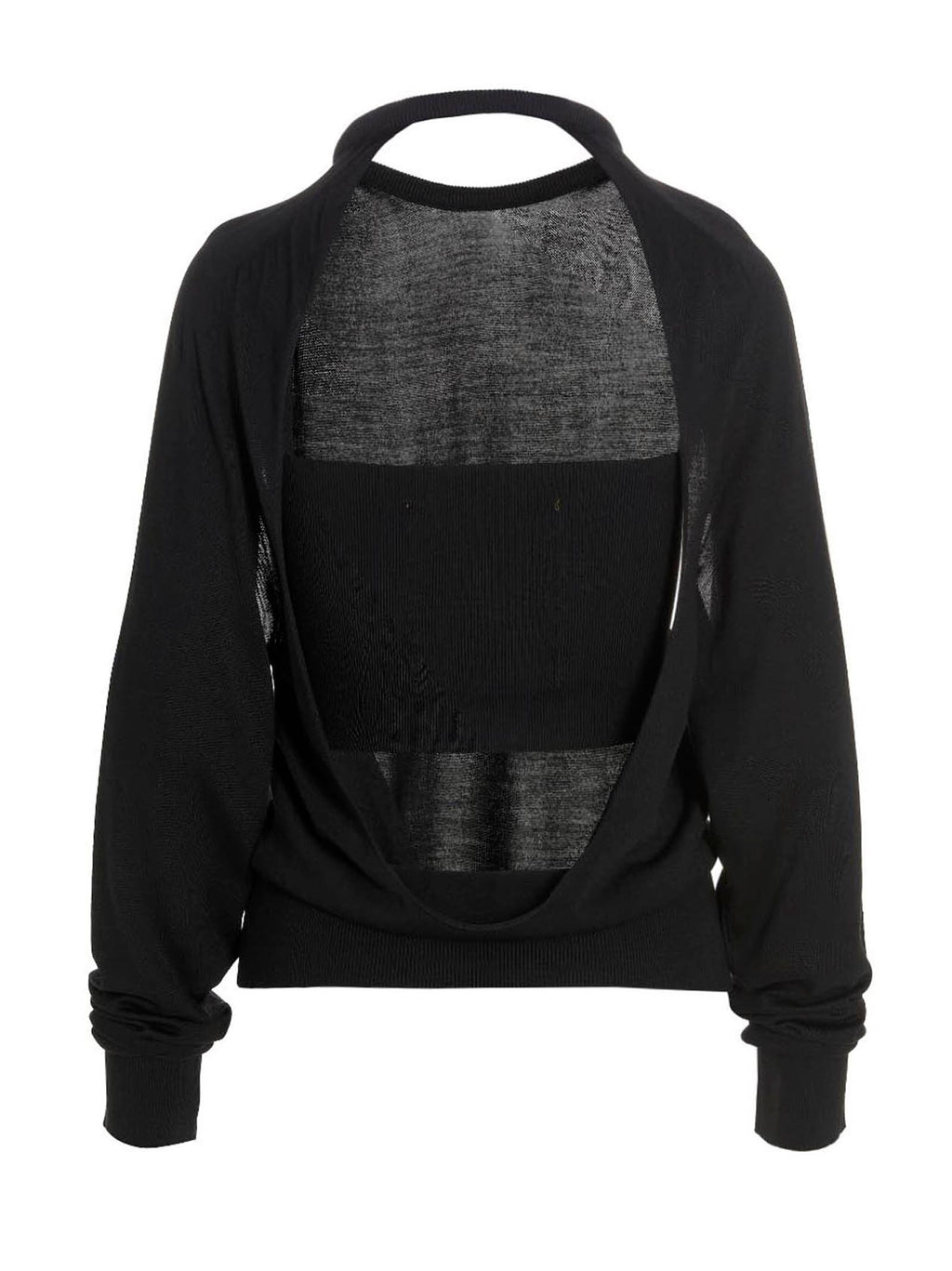 Ramael Cut-Out Insert Sweater — Black