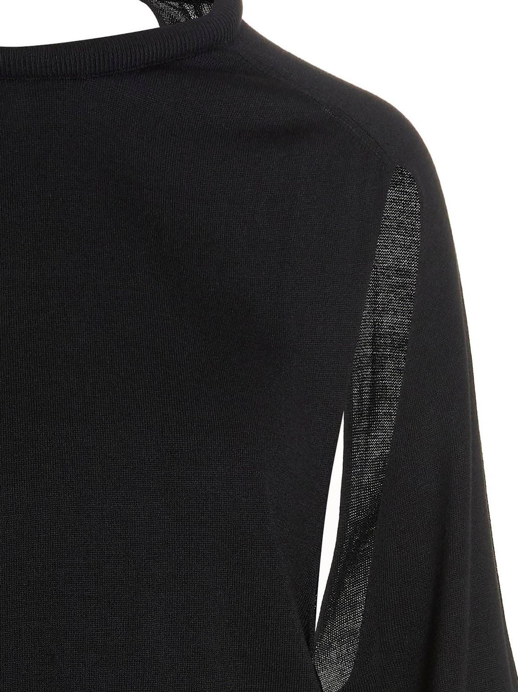 Ramael Cut-Out Insert Sweater — Black