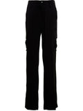 David Koma Satin Cargo Pants — Black