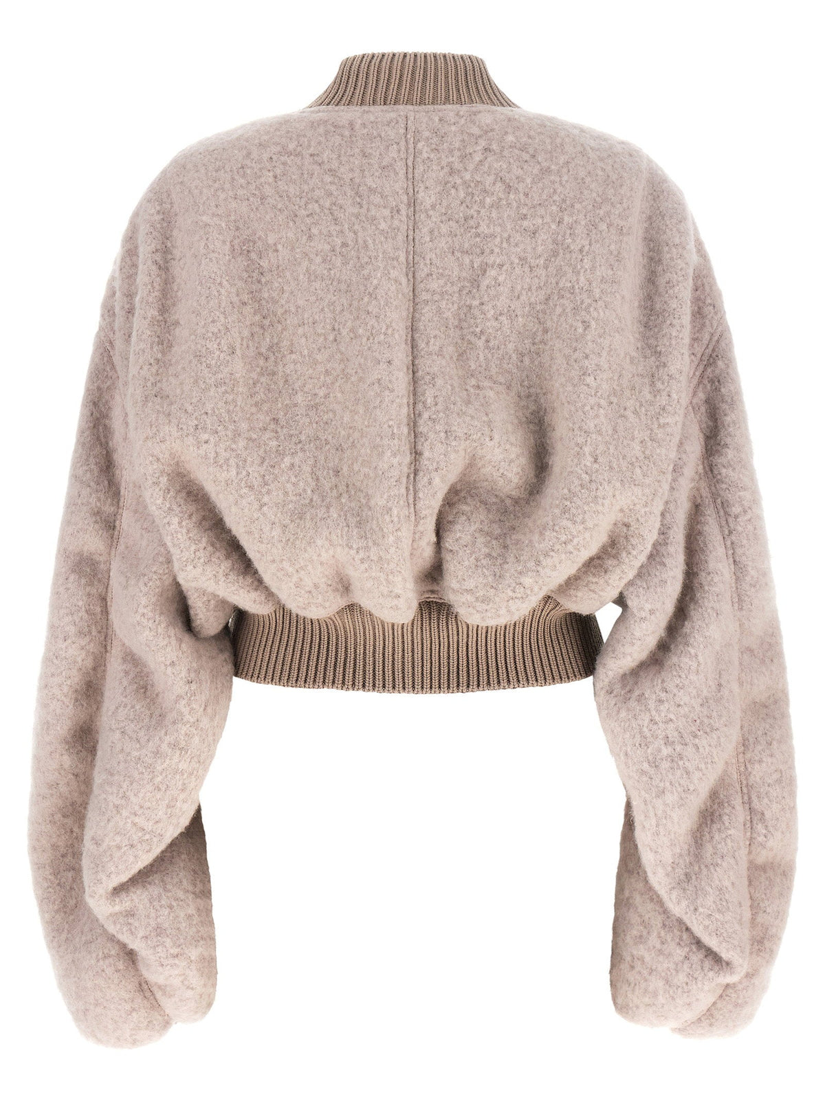 Rick Owens Alpaca-Wool Bouclé Jacket — Taupe