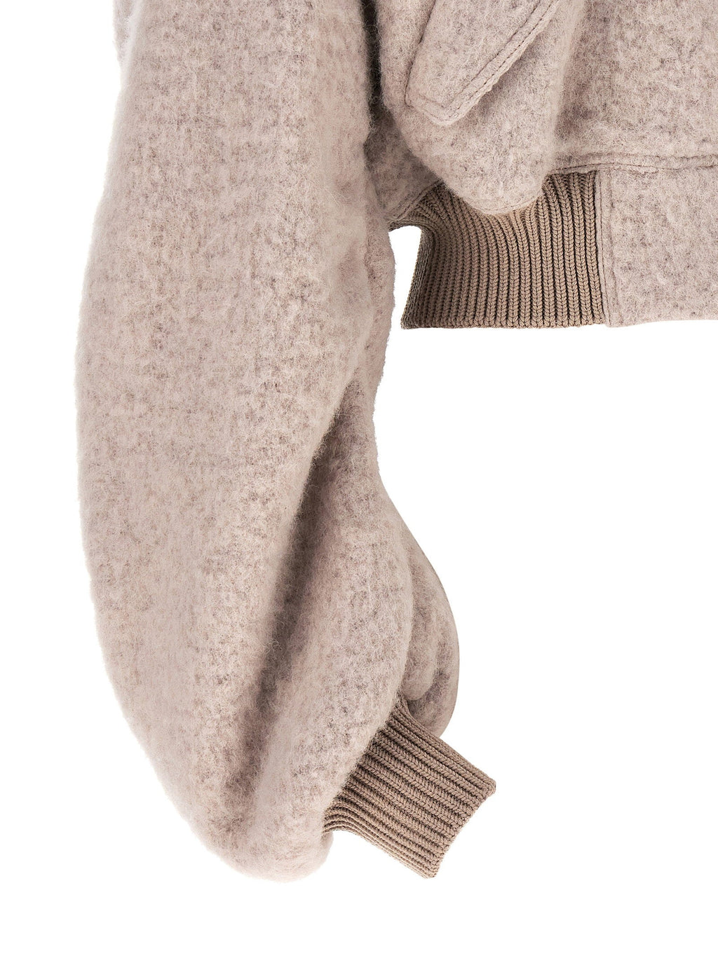 Rick Owens Alpaca-Wool Bouclé Jacket — Taupe