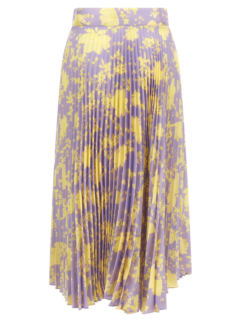 Catalina Pleated Floral Skirt — Purple