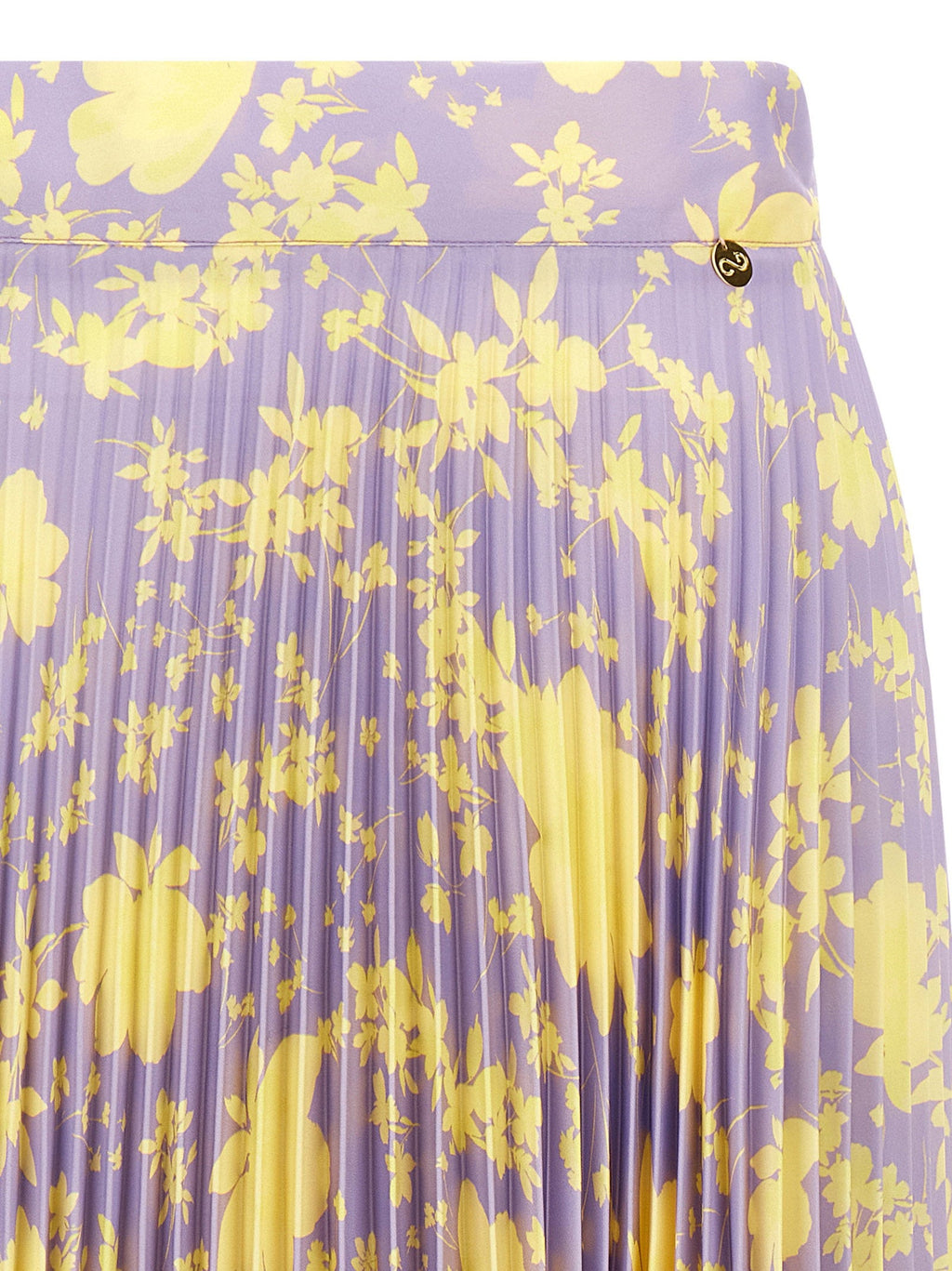 Catalina Pleated Floral Skirt — Purple