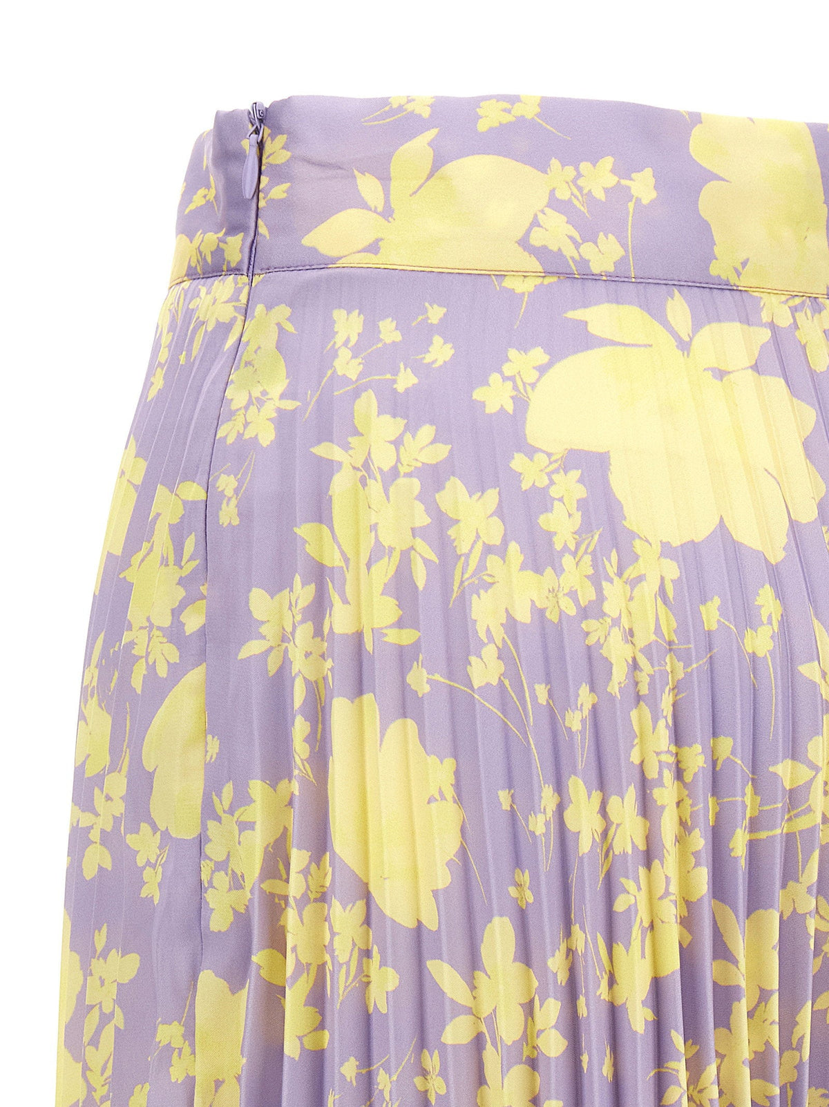 Catalina Pleated Floral Skirt — Purple