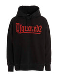Dsquared2 Logo-Print Cotton Hoodie — Black