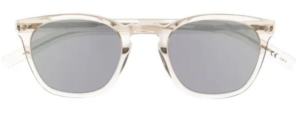 Saint Laurent Eyewear SL28SLIM Sunglasses — Beige