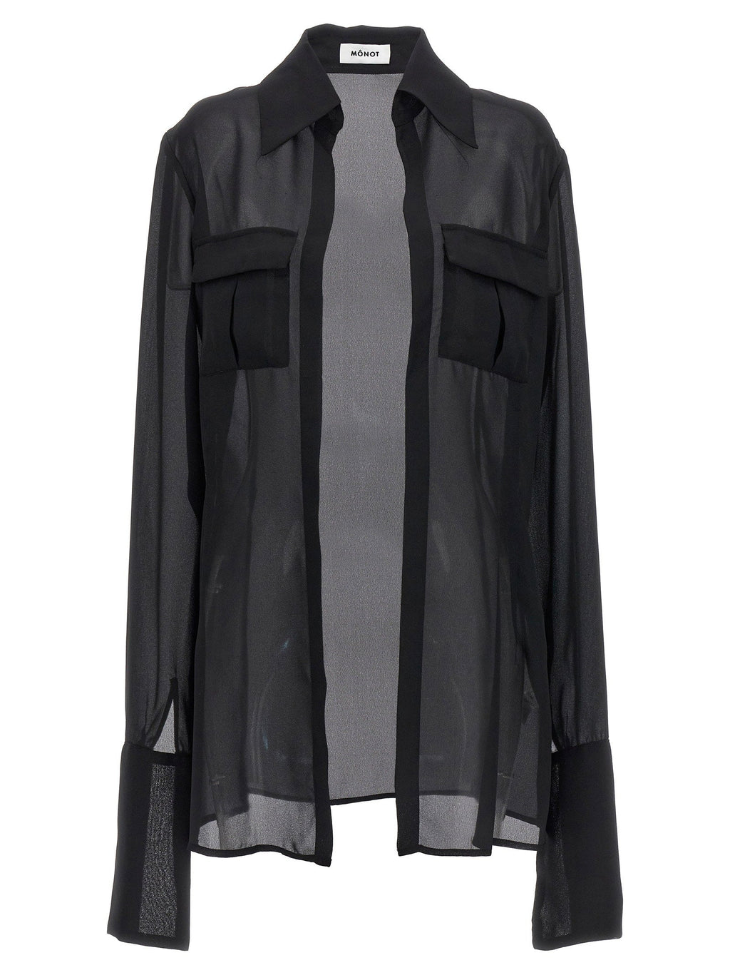 Monot Georgette Shirt — Black
