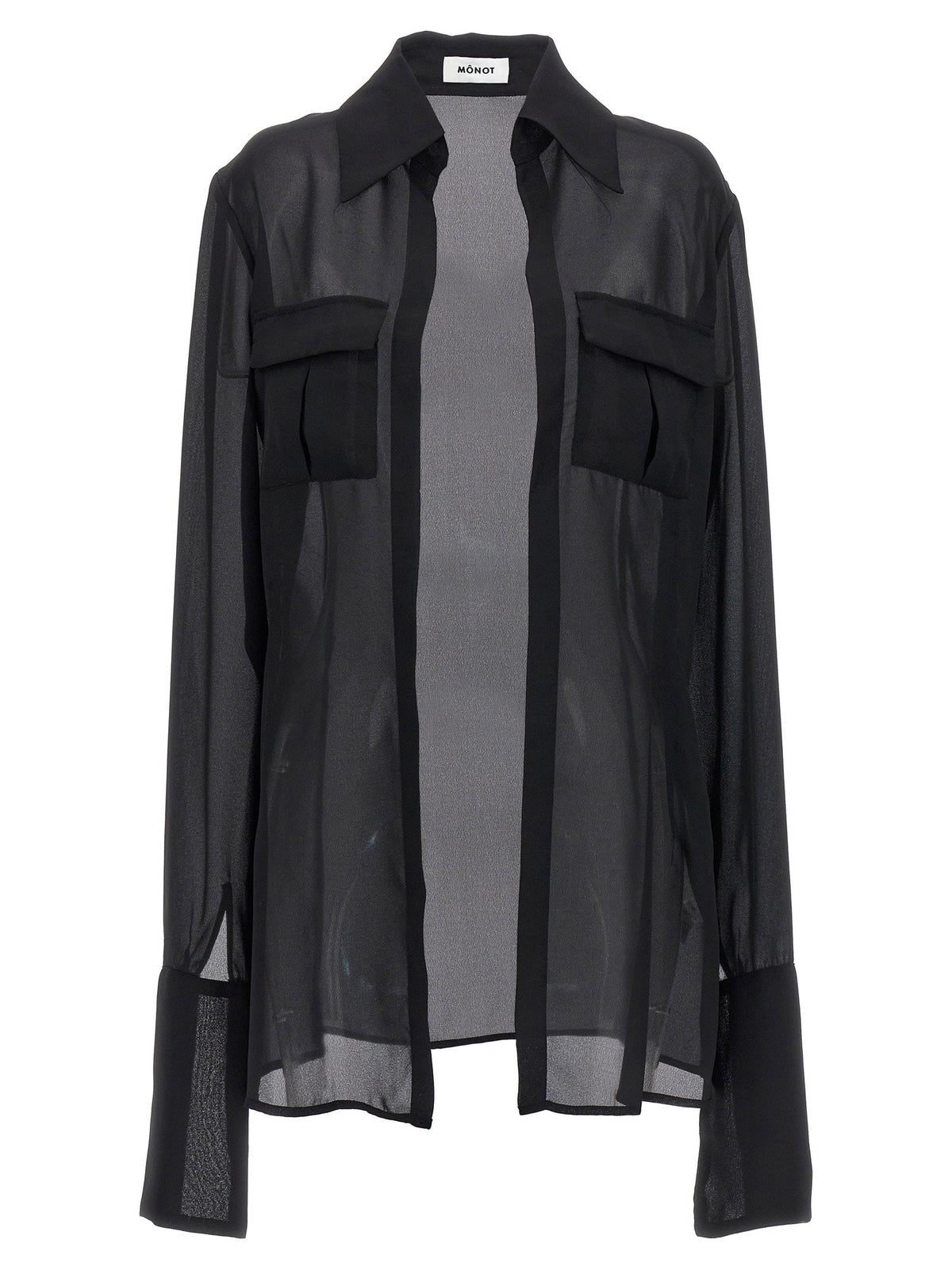 Monot Georgette Shirt — Black