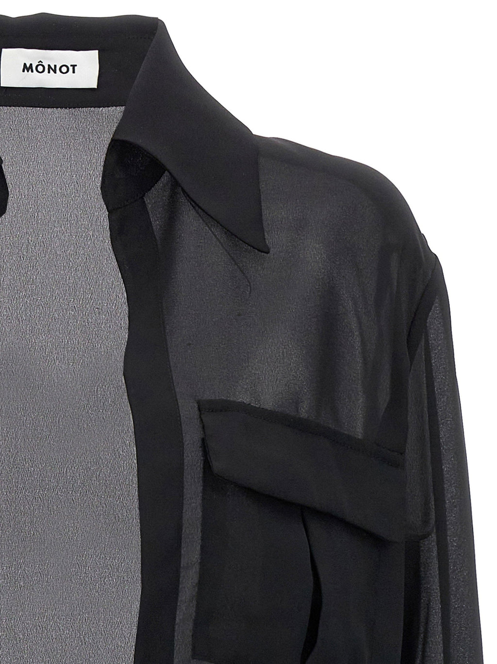Monot Georgette Shirt — Black
