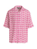 Gcds Waved Logo Print Shirt — Pink
