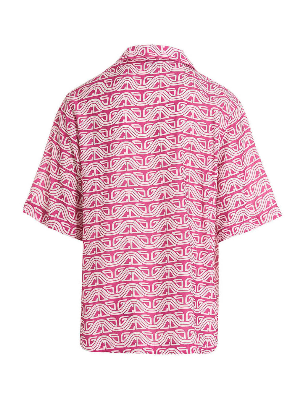 Gcds Waved Logo Print Shirt — Pink