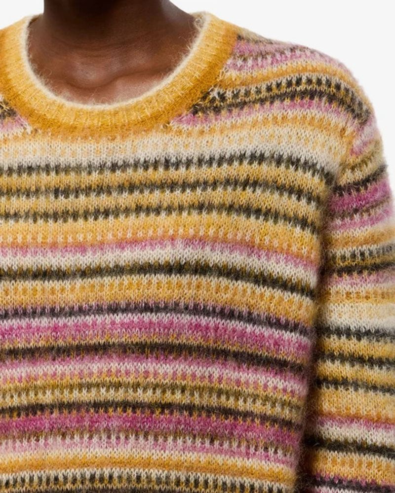 Marant Etoile Multi-Stripe Knit Sweater — Gold