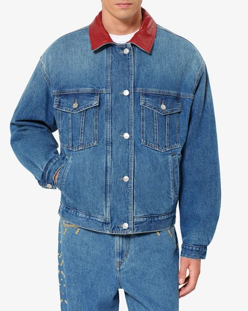 Marant Denim and Quilted Wool-Blend Jacket