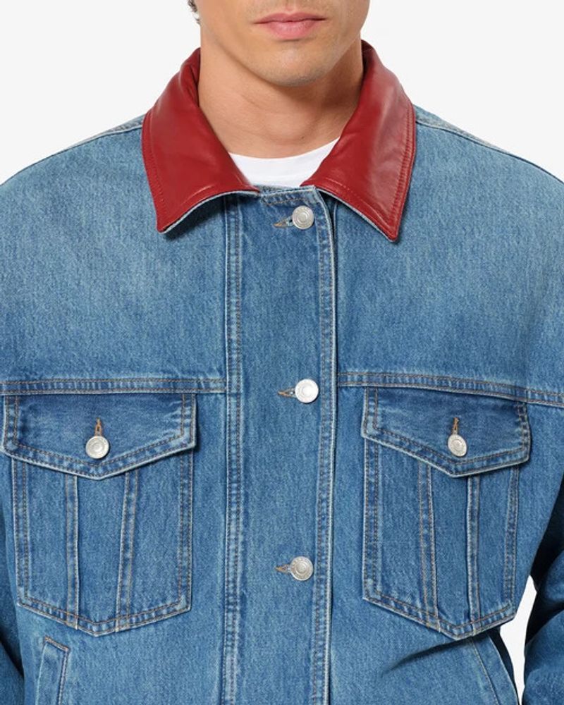 Marant Denim and Quilted Wool-Blend Jacket