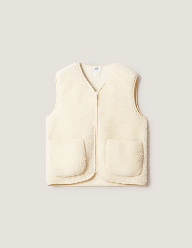 Maison Kitsune Vest — Beige