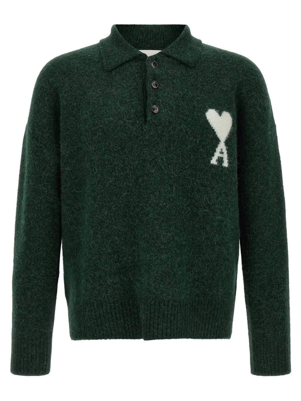Ami Paris Polo Shirt — Forest Green