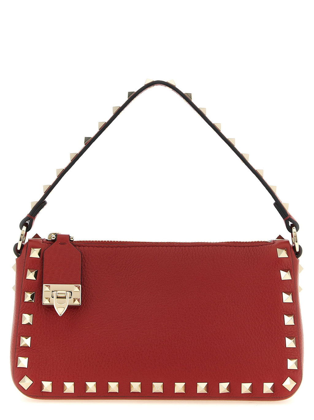 Valentino Garavani Rockstud Shoulder Bag — Red