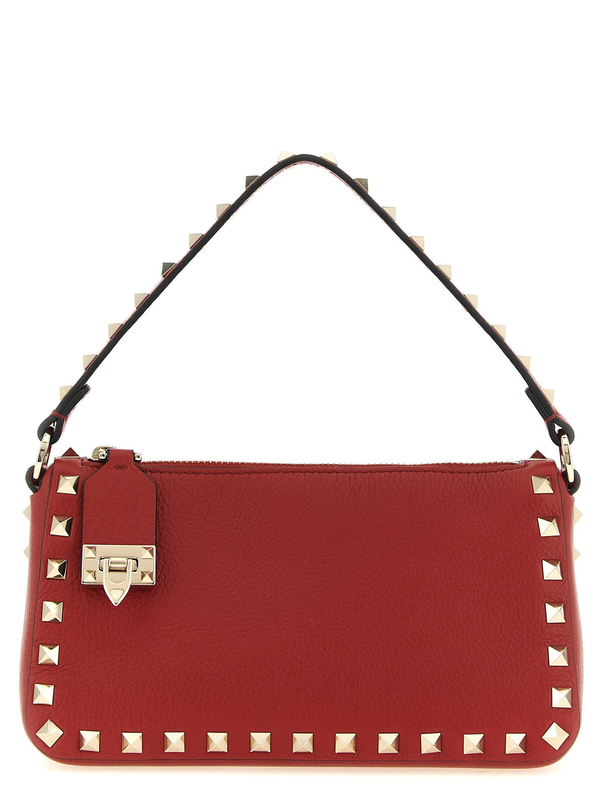 Valentino Garavani Rockstud Shoulder Bag — Red