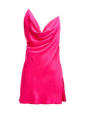 Y/Project Draped Satin Dress — Pink