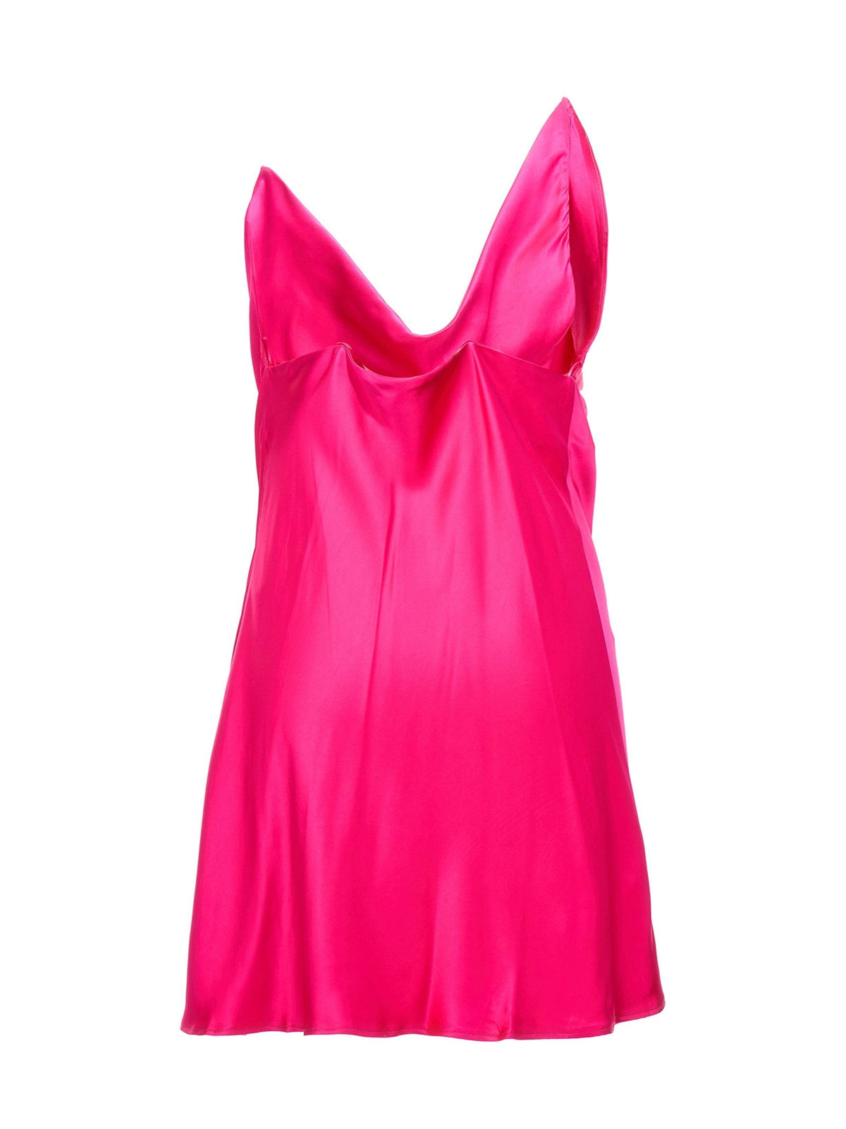 Y/Project Draped Satin Dress — Pink