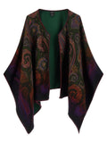 Etro Reversible Paisley Dégradé Cape — Green