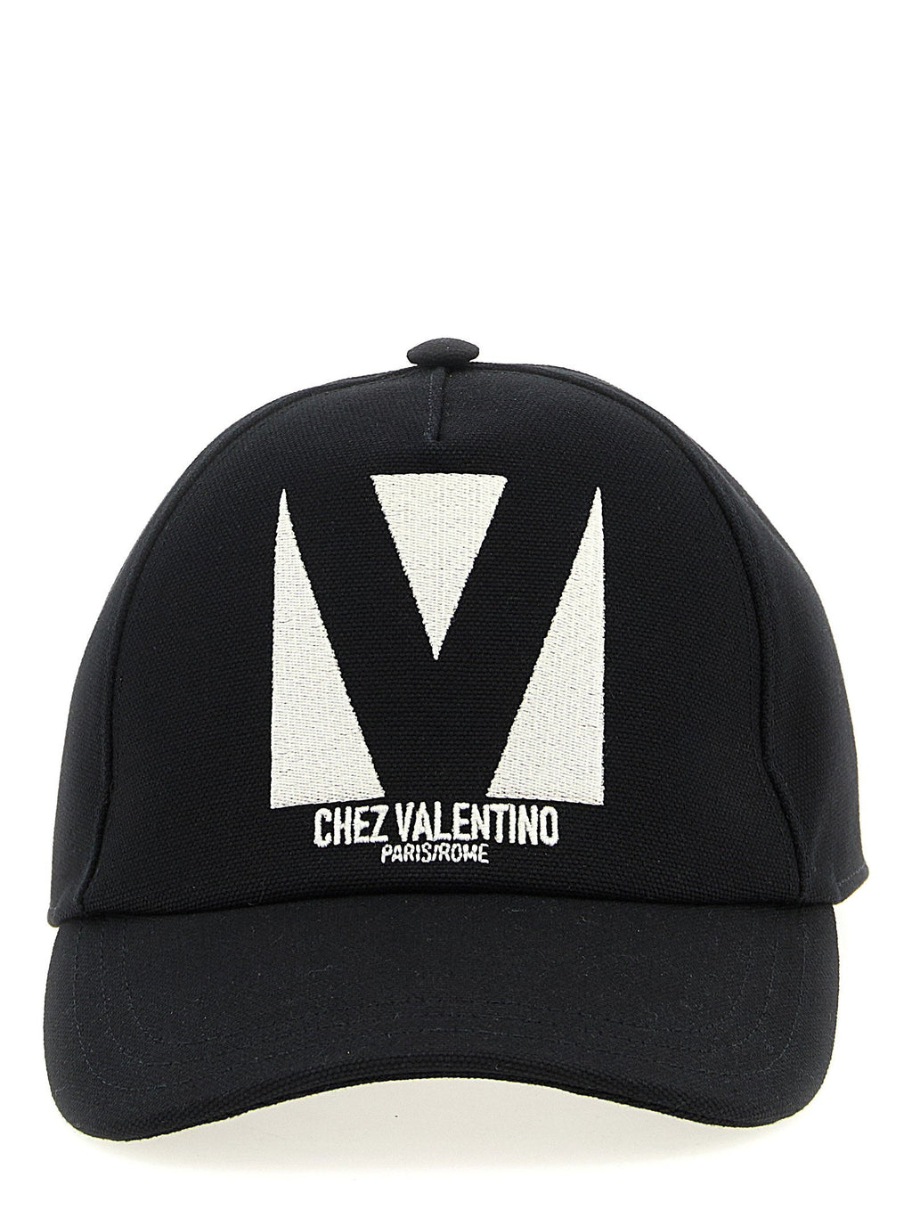 Valentino Garavani Logo-Embroidered Cotton Baseball Cap — Black