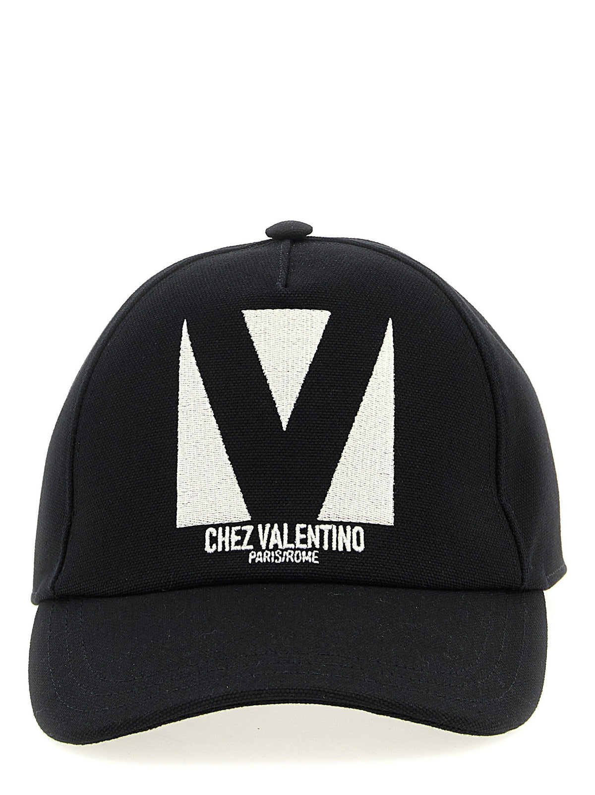 Valentino Garavani Logo-Embroidered Cotton Baseball Cap — Black