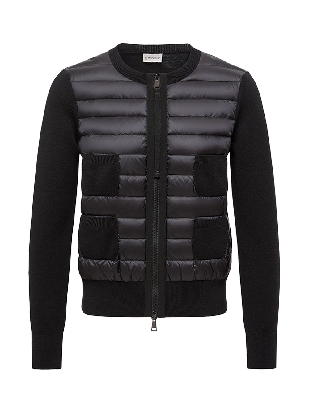 Moncler Merino Wool and Down-Padded Down Cardigan
