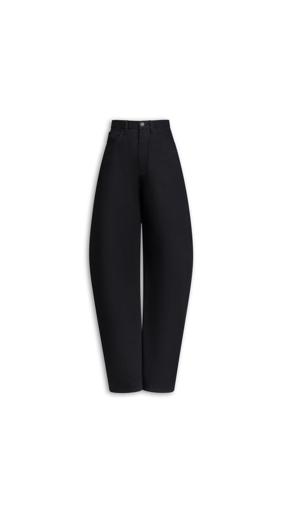 Maison AlaïA Denim Round Jeans — Black