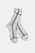 Antipast Fine Navy Stripe Socks — Gray