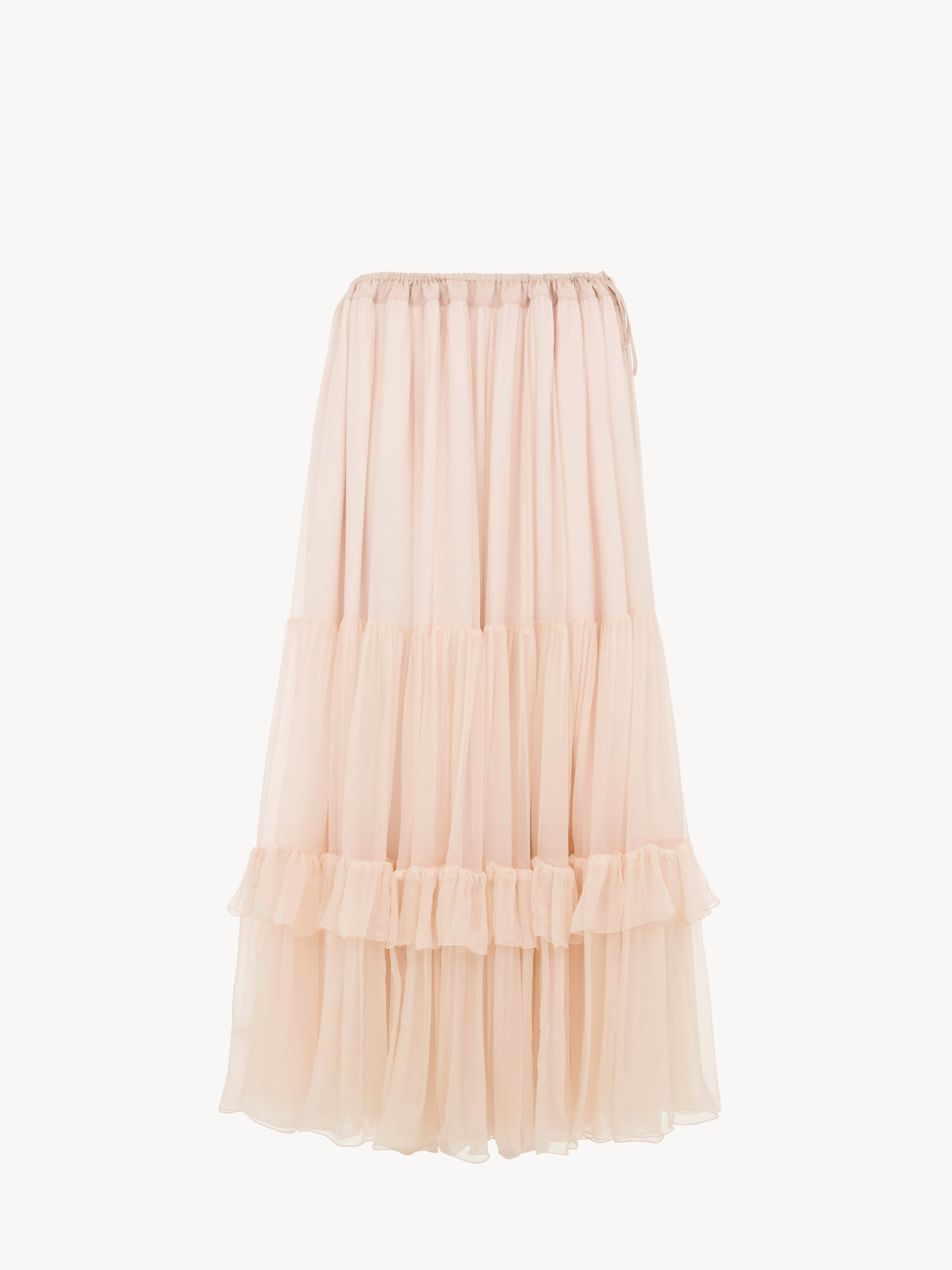 Chloé Tiered Tulle Skirt — Pink