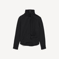 Balenciaga Silk Crepe Scarf Shirt — Black