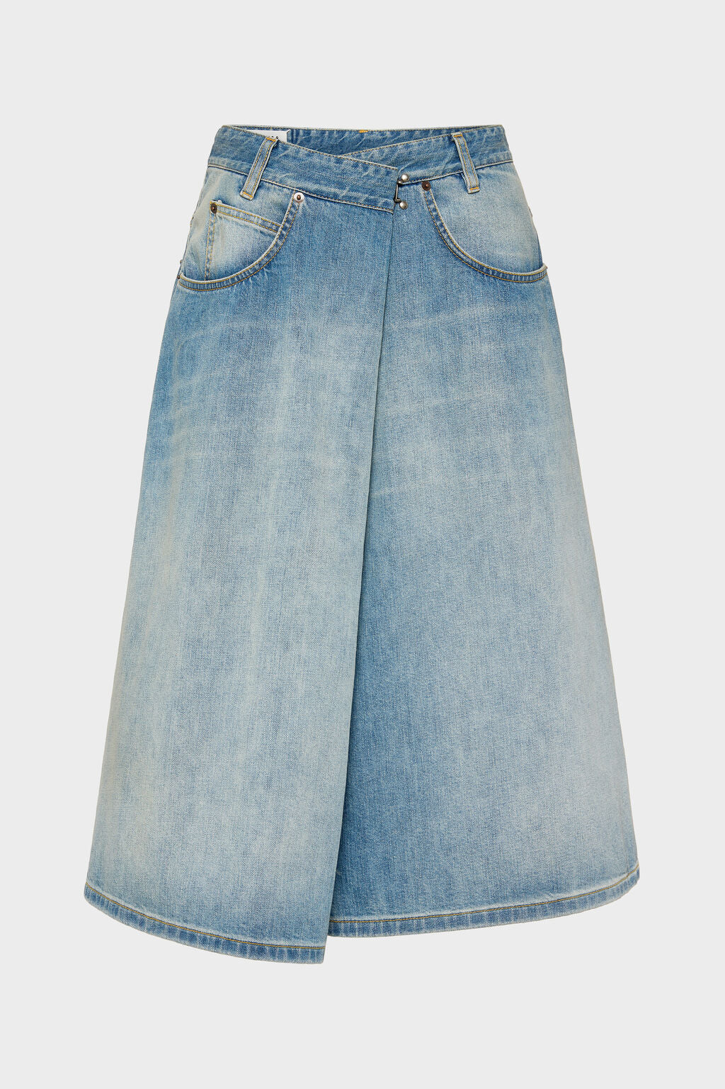 Maison Margiela Wrap Denim Skirt — Blue