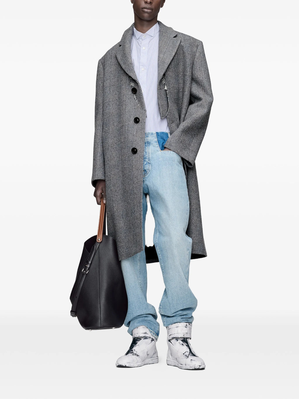 Maison Margiela Foldable Collar Coat — Gray