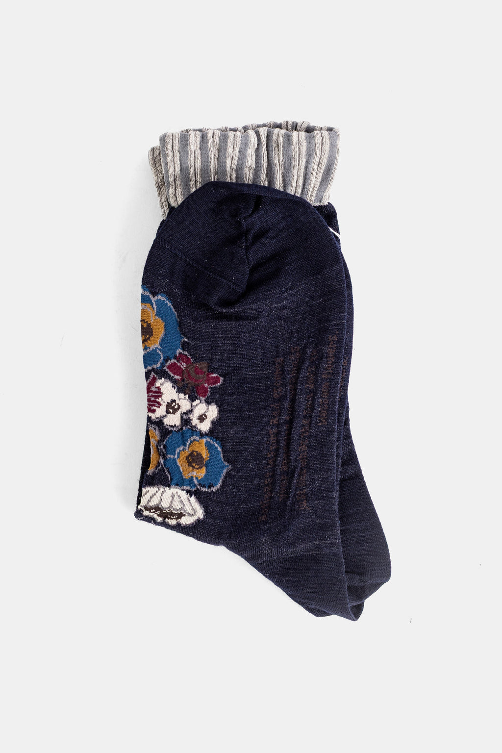 Antipast Multicolor Floral Socks — Navy