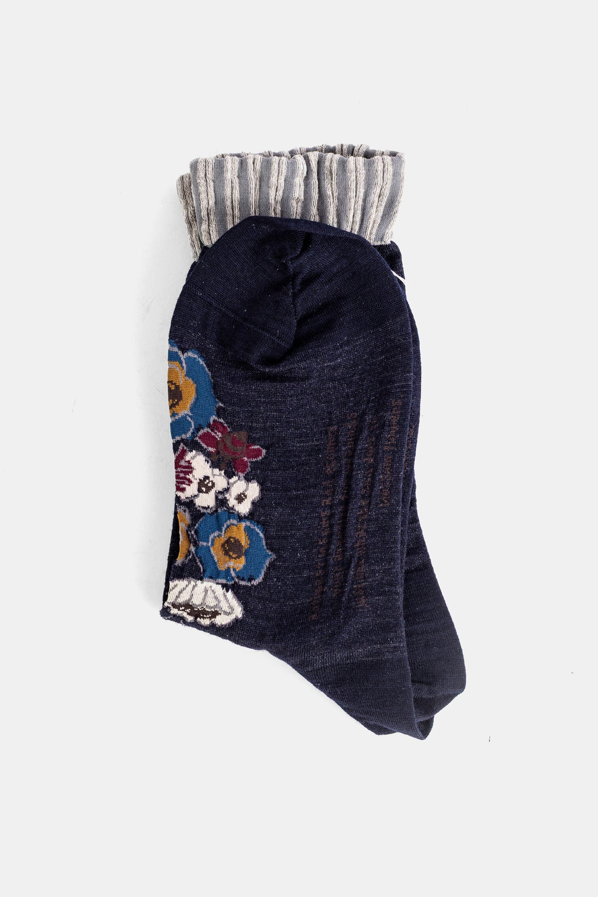Antipast Multicolor Floral Socks — Navy