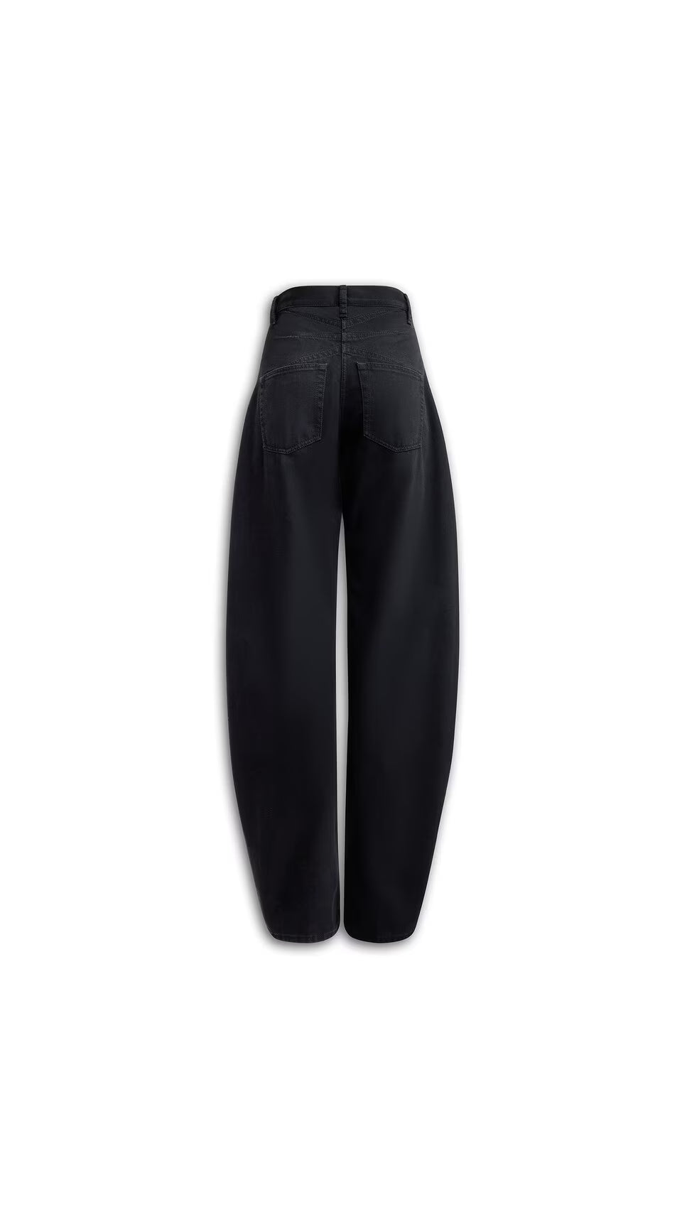 Maison AlaïA Denim Round Jeans — Black
