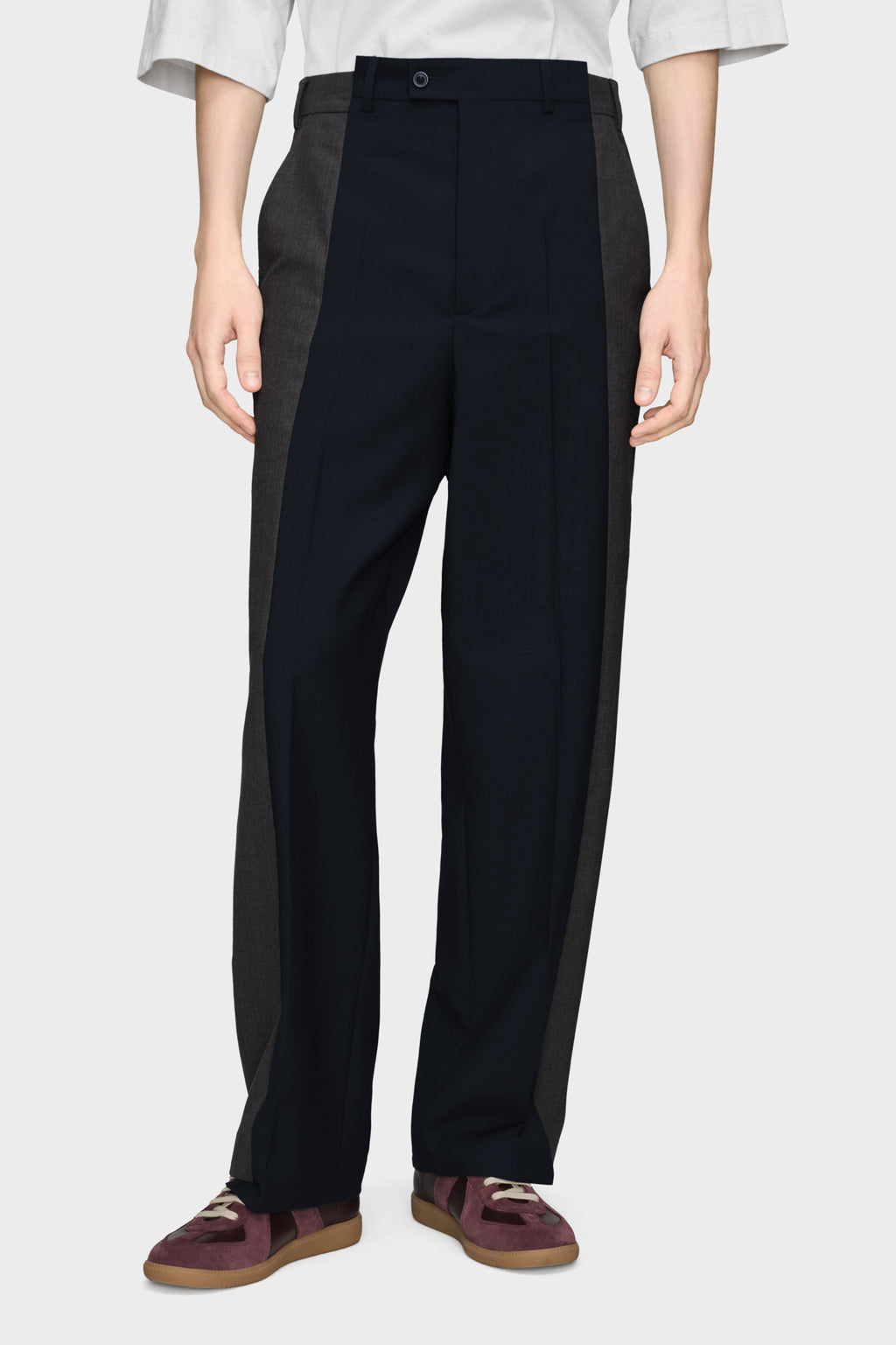 Maison Margiela Spliced Tailored Trousers — Blue