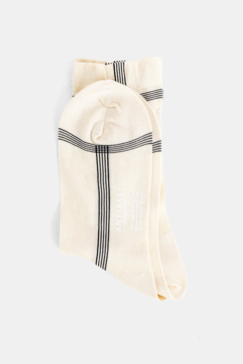 Antipast Striped Socks — Beige