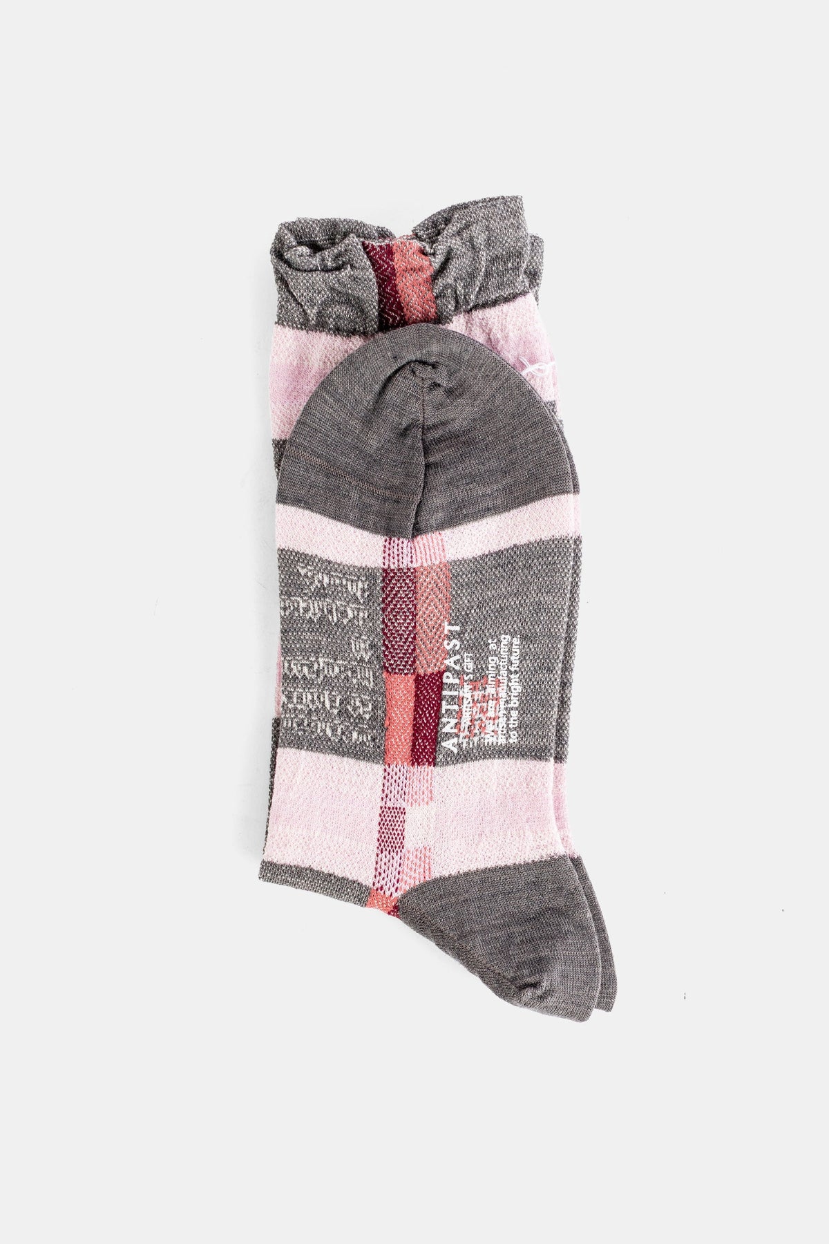 Antipast Tartan Jacquard Socks — Gray