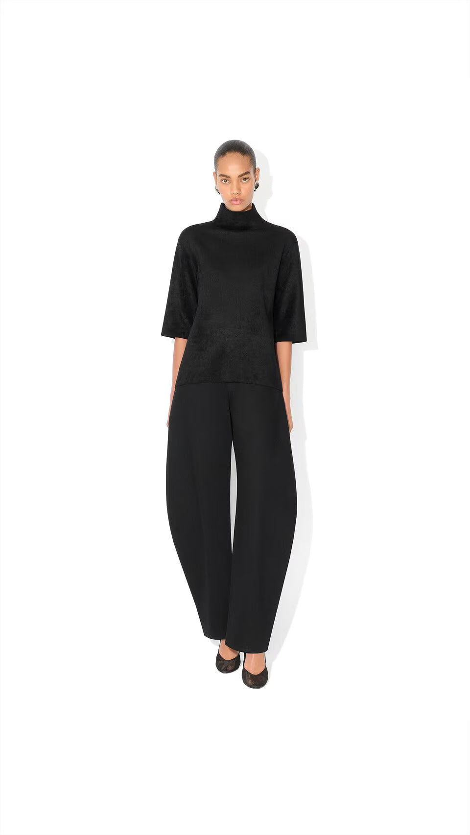 Maison AlaïA Denim Round Jeans — Black