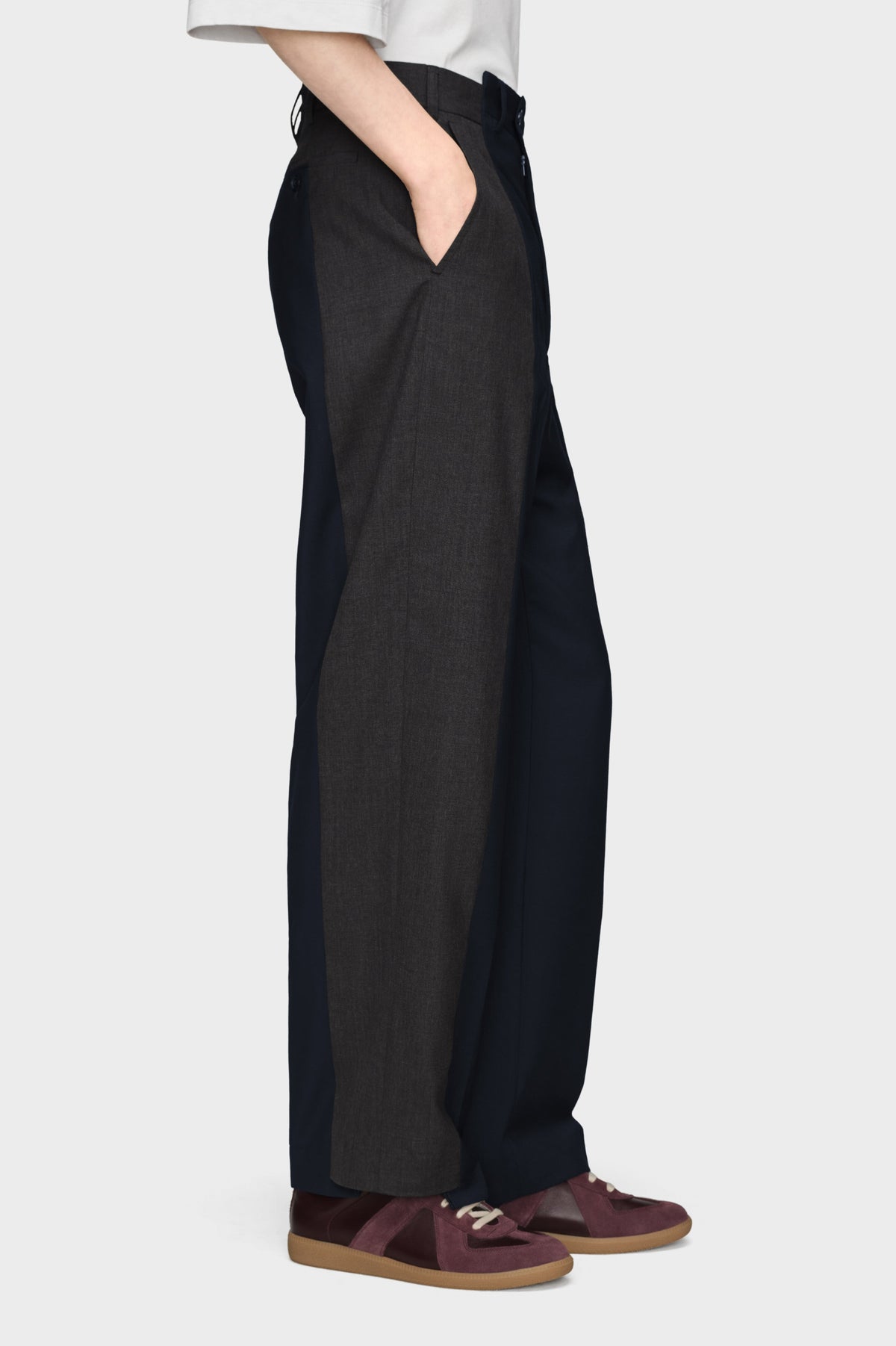 Maison Margiela Spliced Tailored Trousers — Blue