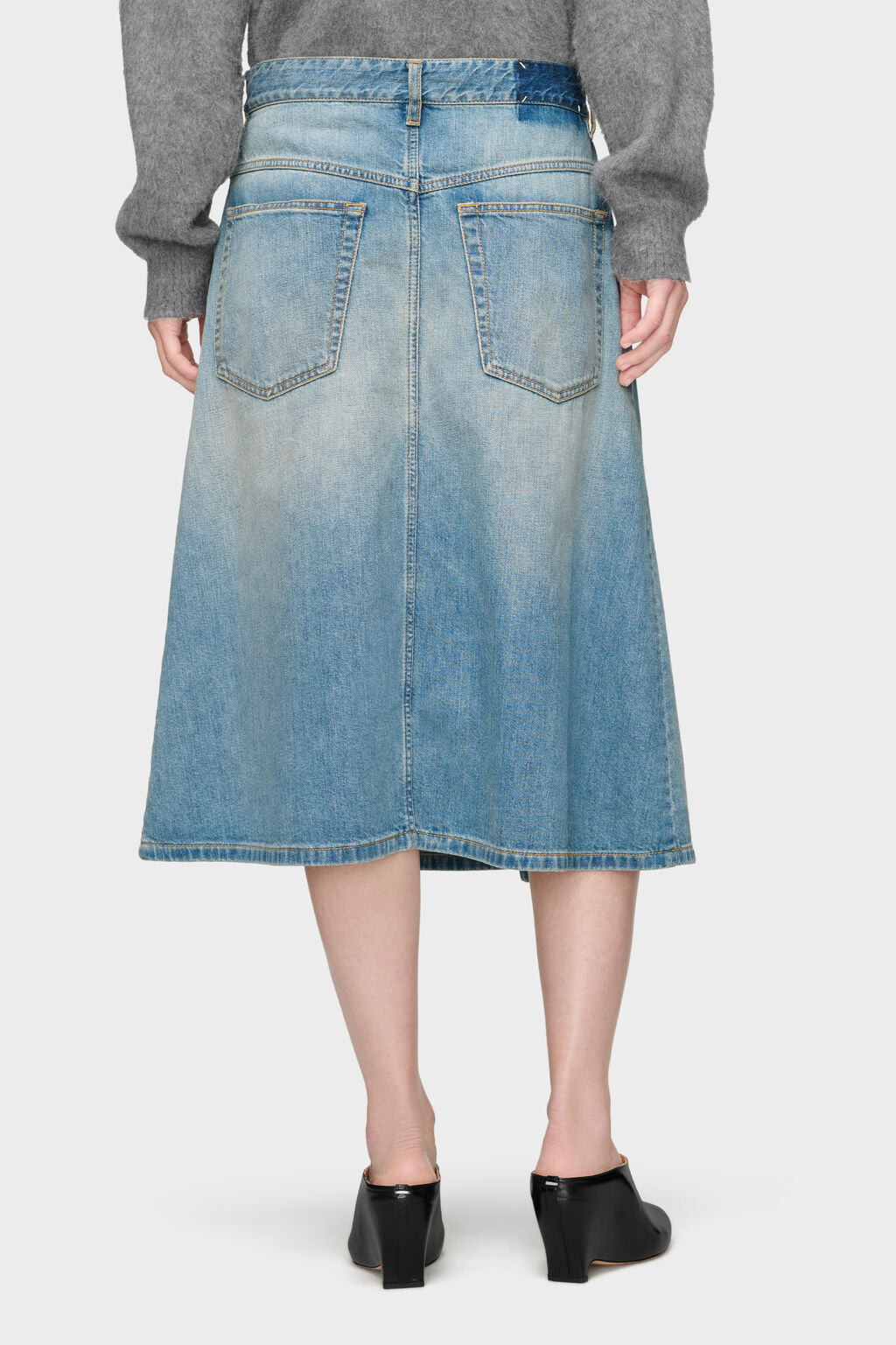 Maison Margiela Wrap Denim Skirt — Blue