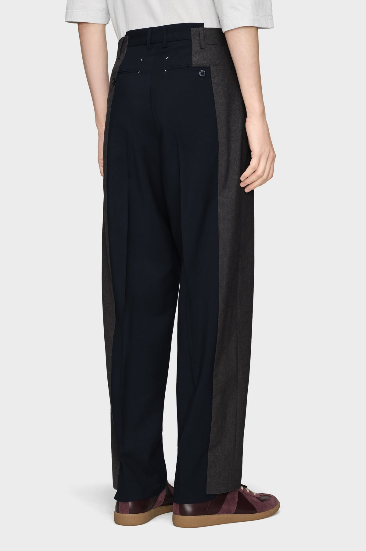 Maison Margiela Spliced Tailored Trousers — Blue